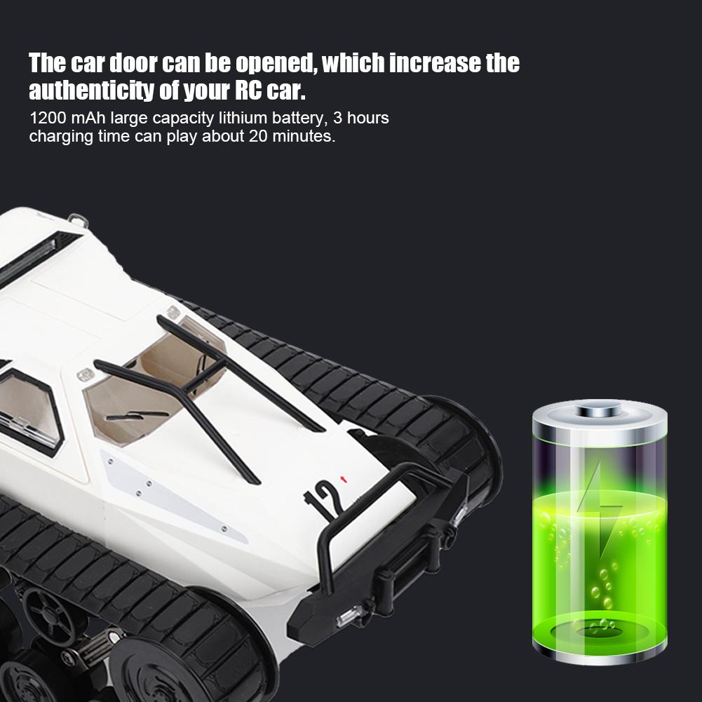 2.4Ghz 112 Simulation Tank Electric Remote Control Car with 5Meters Wading DepthWhite
