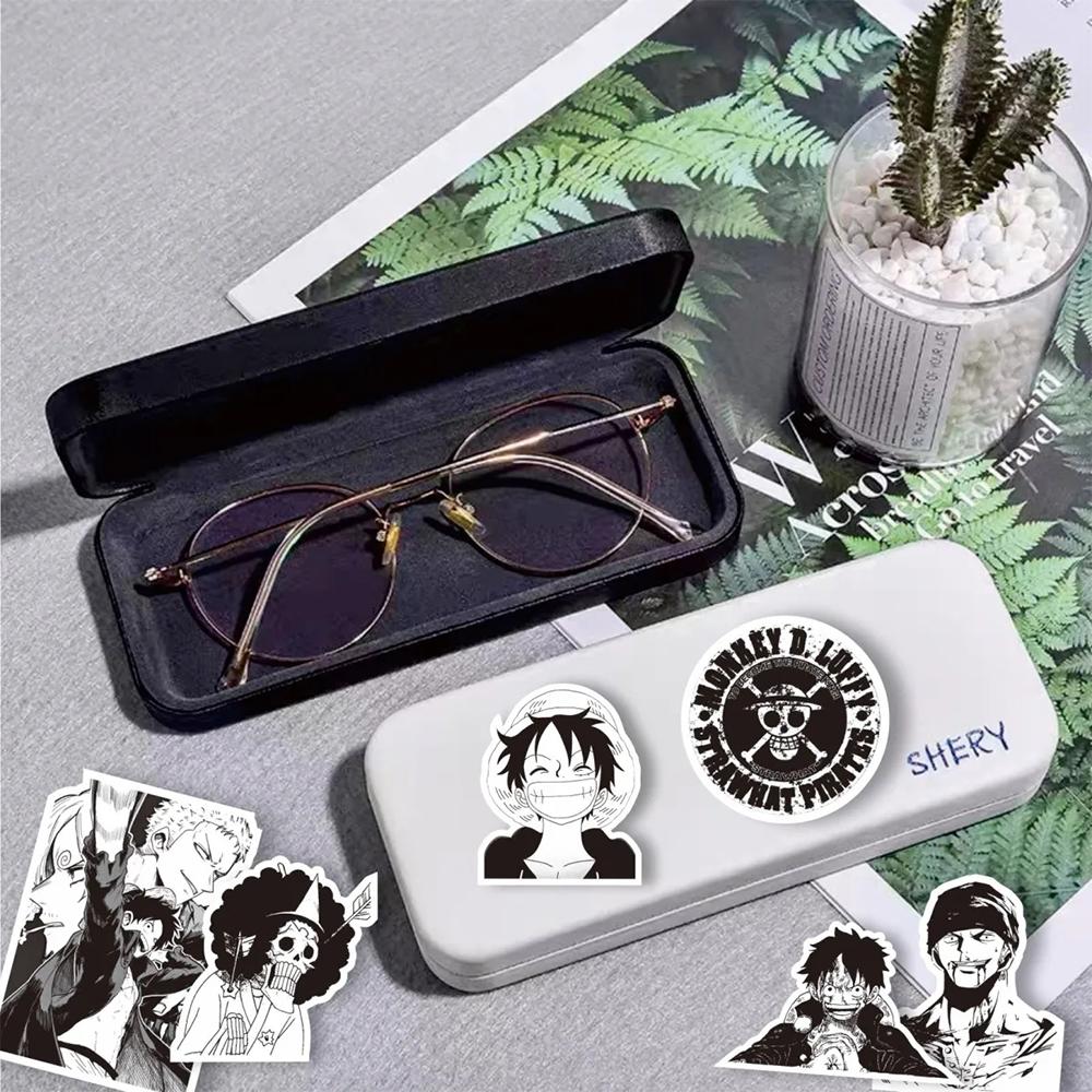 10/30/65pcs Black White Anime ONE PIECE Stickers DIY Laptop Motorcycle Travel Luggage Car Skateboard Bike Waterproof Sticker Toy