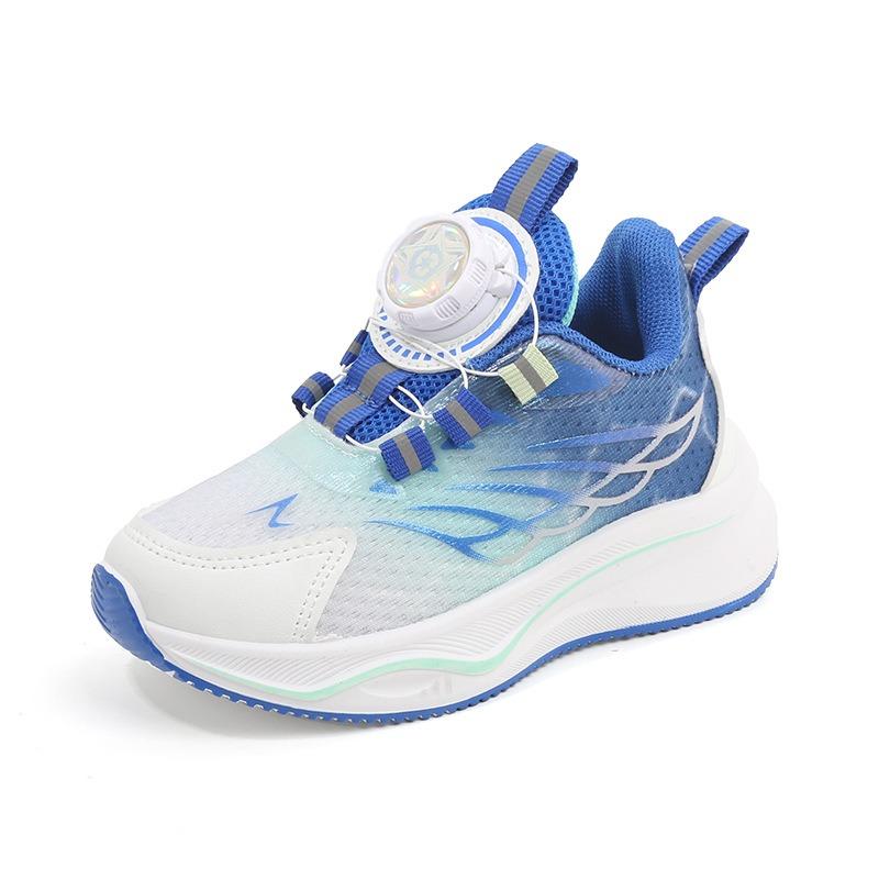 Children's Sports Shoes - Spring/Autumn Casual Shoes with Rotary Buckle (Twist Button) for Boys, Running Shoes for Girls