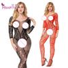 Krajkové spodní prádlo Sexy Žhavá erotická síťovina bez rozkroku Babydoll Noční prádlo Ženy Bodystocking Sexy průsvitné body