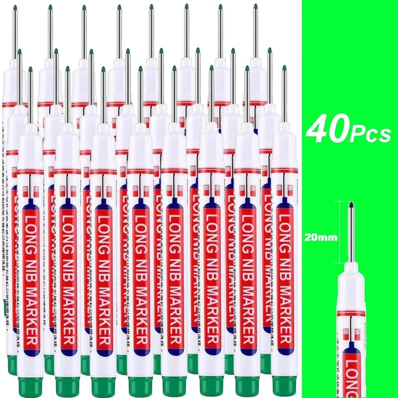 4-80Pcs 20mm Deep Hole Long Nib Head Marker For Metal Perforating Pen Waterproof Bathroom Woodworking Decor Multi-Purpose Tool