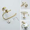 2-Piece Bathroom Bath Set, Wall Mounted Bathroom Hardware Fixture (Towel Ring Holder, Toilet Paper Towel Holder), Zinc Alloy