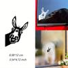 Funny Peeking Donkey Sticker 1PC, Black White Weatherproof Vinyl Decal for Car Helmet Laptop Bumper