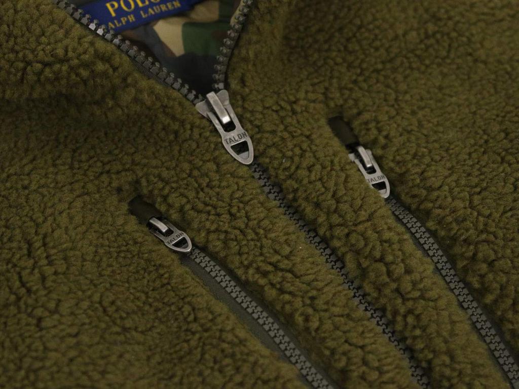 POLO RALPH LAUREN SPECIAL EDITION Pile Fleece Military Flight Jacket Parka Size GREENMU Men's 0101775, Small, [Used]