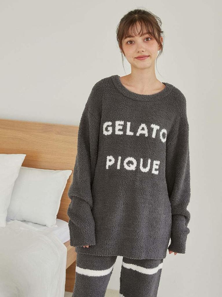 Gelato Pique Powder Logo JQD Pullover and Long Pants Set CGRY (PWNT245096) Women's