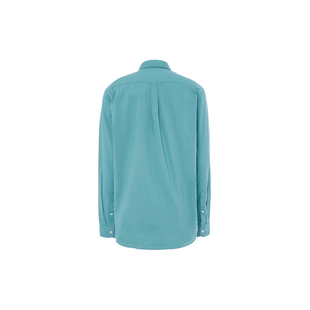 Timberland Jednobarevná košile s špičatým límcem a dlouhým rukávem Unisex košile Zelená A2ANC-CL6