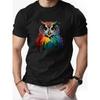 Men'S Owl Pattern Summer Casual Short-Sleeve T-Shirt