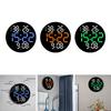 Multifunctional Wall Clock Round Remote Control Time Week Date Temperature Humidity Display for Home Dining Room