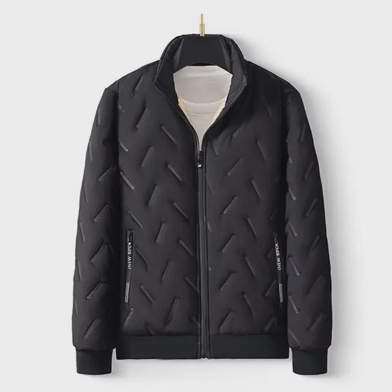 2024 Men's Stand Collar Loose Cotton Coat - Warm, Versatile, High Street Fashion Design