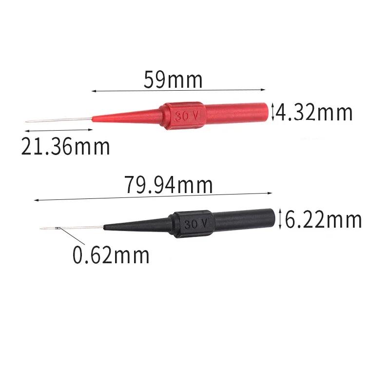 10Pcs Auto Test Probe Car Electrical Circuit Detection Diagnostic Tool Multimeter Test Leads Pin Flexible Test Probe Tips 0.7mm