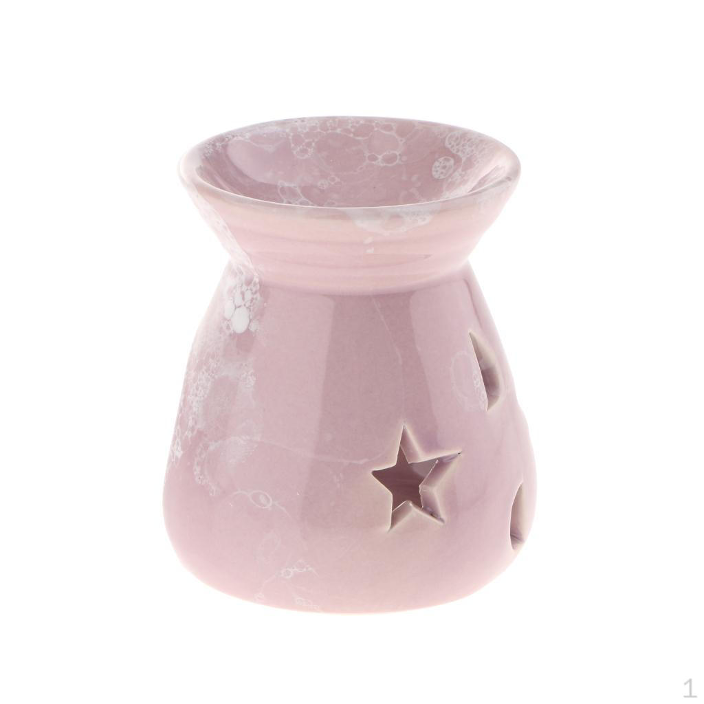 

Holder Burner Handmade Carved Ceramic Storage Gift light purple