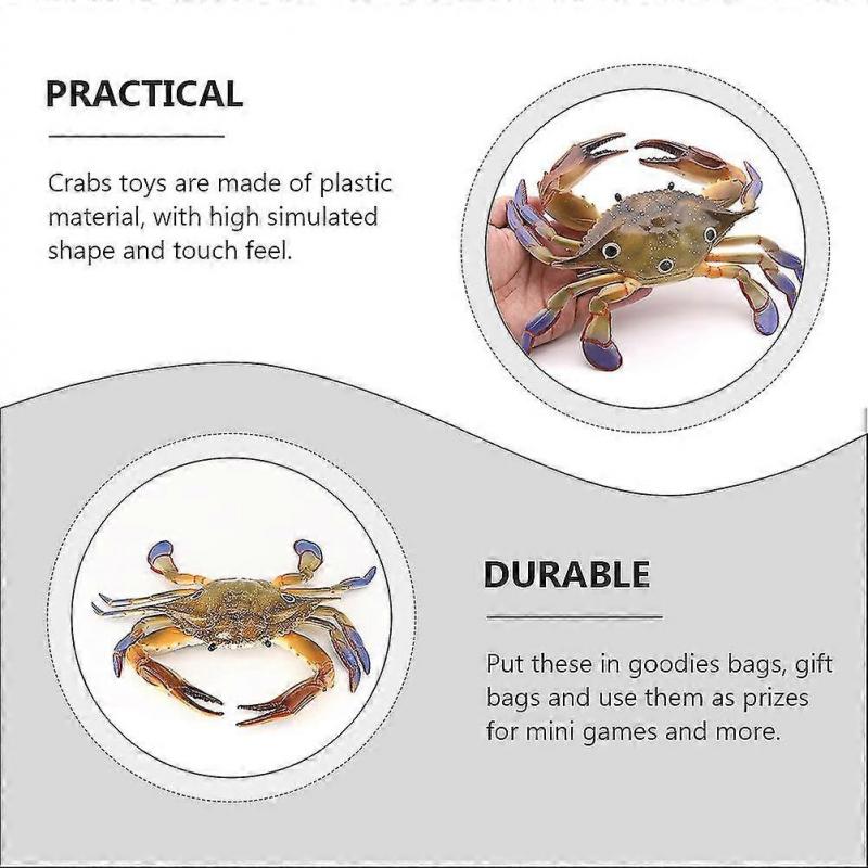 2pcs Artificial Crabs Toys Fake Crabs Models Lovely Imitation Crabs Playthings/YY
