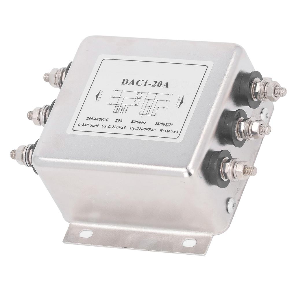 EMI Leistungsfilter 3 Phasen 3 Leiter Entstörung Rauschunterdrücker Leistungs-EMI-Filter AC250V 440V 50 60Hz