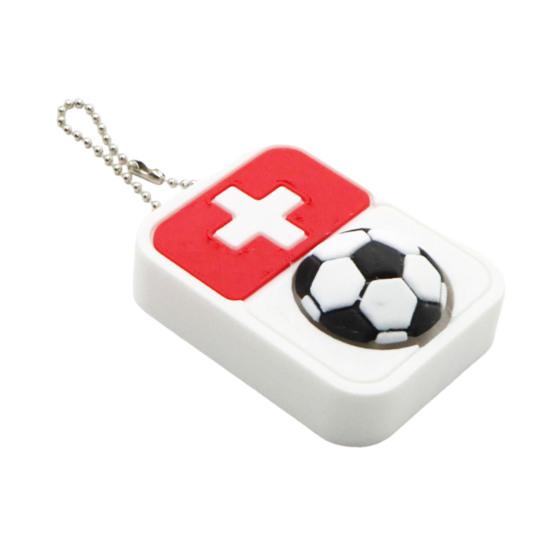Football Clicker Fidget Toy with Ball Chain Stress Relief National Flag Football Decompression Button Keychain Pendant Backpack Charm Fans Gift