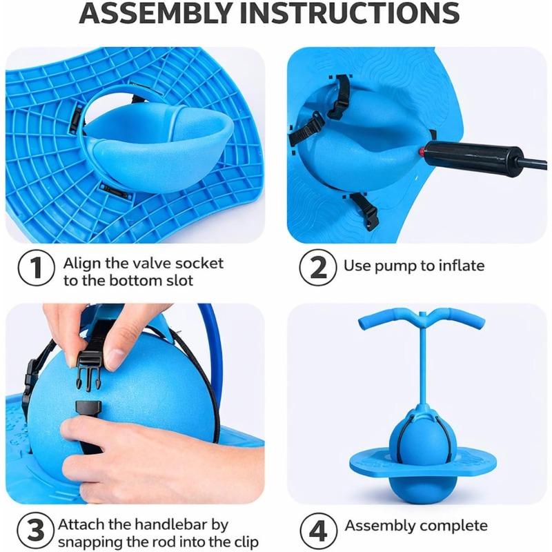 Palla Pogo per Bambini Adolescenti Adulti, Palla Rimbalzante da Equilibrio con Maniglia, Divertente Giocattolo per Esercizio Indoor Outdoor, Allenamento Coordinazione Fitness Palla Rimbalzante
