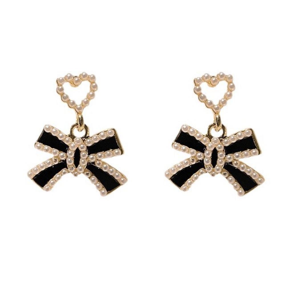 Silver Needle Diamond Bow Earrings Simple and Versatile High-quality Stud Earrings Women's Niche Light Luxury High-end Earrings