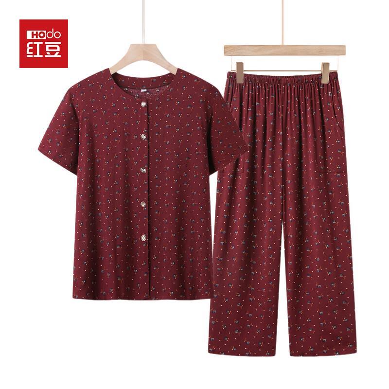 Hodo Women s Elderly Summer Two-Piece Set 3XL