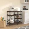 VidaXL Support de Boulanger, Étagère avec Pieds Réglables, Meuble de Rangement, Organisateur de Cuisine Intérieur, Moderne, 845425
