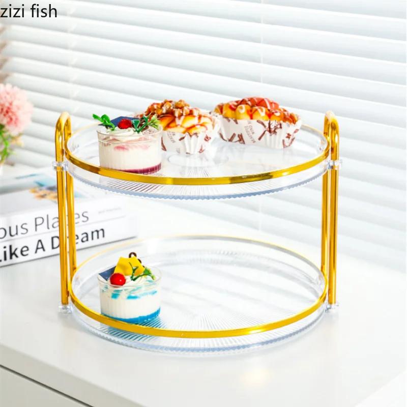Tavă Acrilică Multistrat pentru Tort Farfurii de Desert Farfurie pentru Fructe Farfurii pentru Gustări Farfurie pentru Pâine Vas pentru Dim Sum Tavă pentru Răcori Bol pentru Fructe Uscate