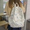 Rucsac japonez cu imprimeu floral proaspăt pentru fete adolescente - ușor și elegant pentru elevi de gimnaziu și facultate