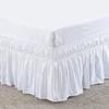 Twin/Full/Queen/King Size Bed Skirt Dust Ruffle Fit Bedspread Double Bed Skirt Adjustable Elastic Belt 40cm Height Jupe De Lit