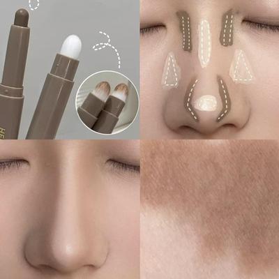 Doppelendiger Konturenstift zum Modifizieren von Konturen, Fixieren von Make-up, Entwickeln von Farbe, Aufhellen von Mattheit, Wasserfest und Schweißfest