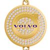 Car Interior Rearview Mirror Metal Pendant Decoration Car Logo Simulation Diamond Pendant Accessories For Volvo XC60 V40 S60 V50