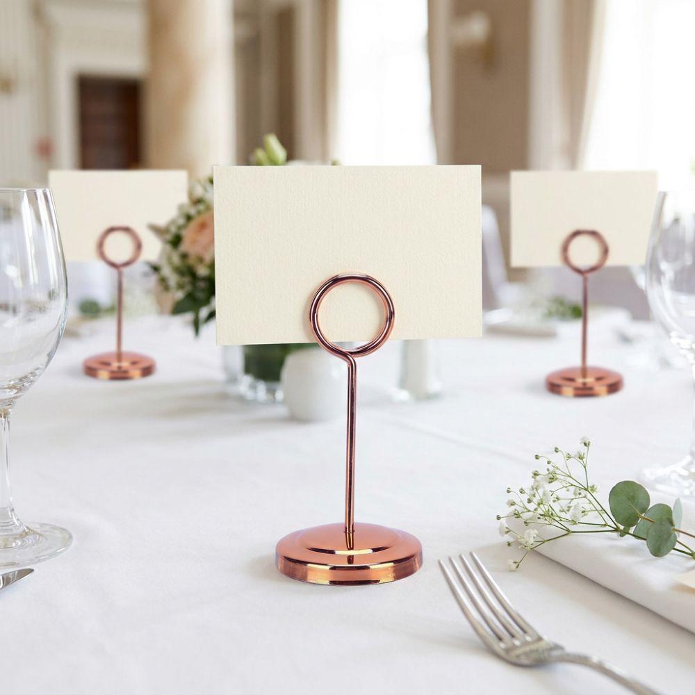 Stainless Steel Table Card Holder Fade Resistant Stable Picture Holder Table Number Holder Hotel