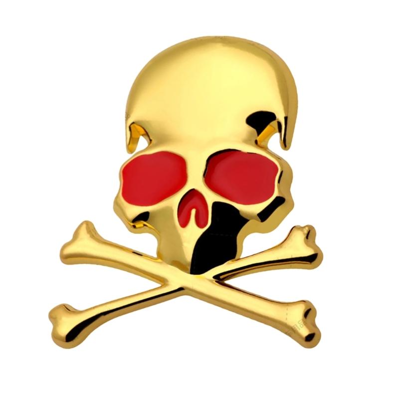 3D Schedel Metalen Stickers Motorfiets Badge Schedel Auto Emblemen voor Auto & Motoren Verbetert Uw Rit met Uniek Ontwerp