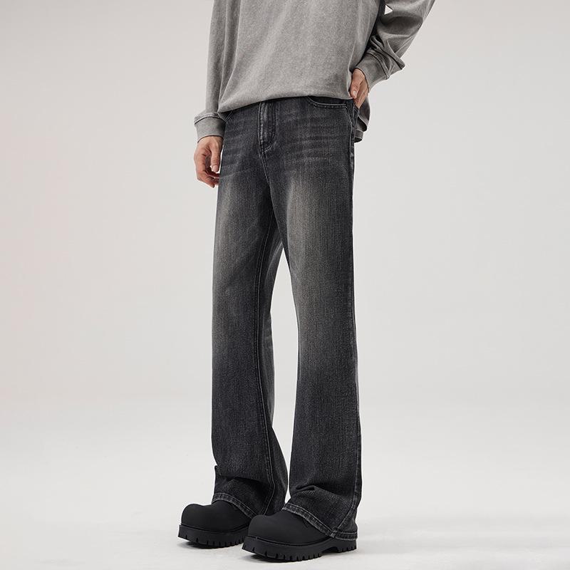 Xxbro Herren Amerikanische High Street Gewaschene Bambus-Baumwolle Schlaghose mit weitem Bein