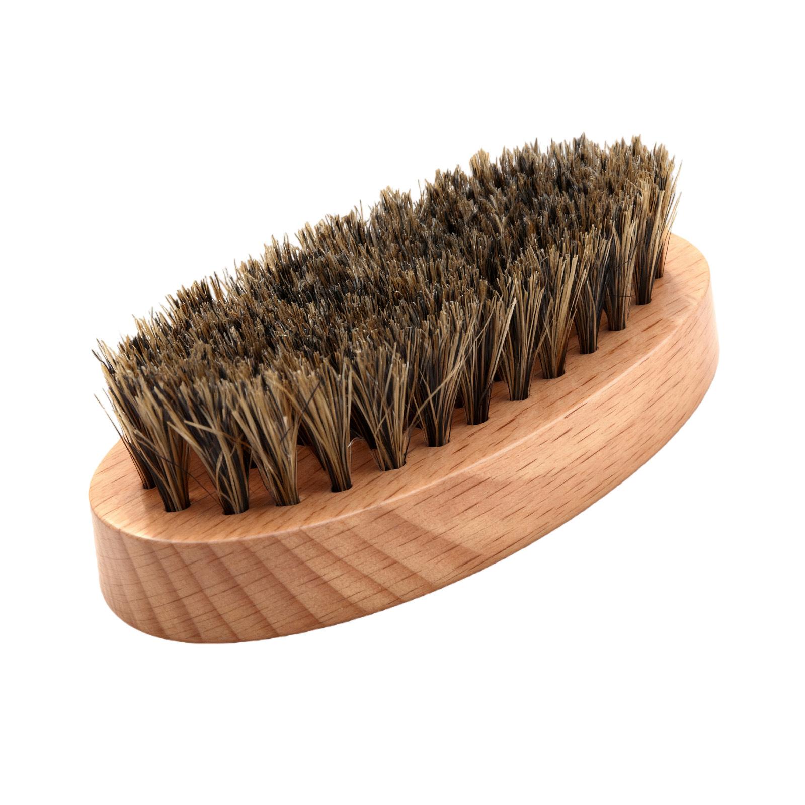Wild Boar Bristle Beard Brush For Gentle Daily Care Of Men s Beards; Soft, Comfortable, And Portable.