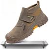 Welding Safety Shoes - Anti-Scald Steel Toe Boots for Men/Women, Anti-Smash & Puncture Proof, Wear-Resistant Suede Work Shoes