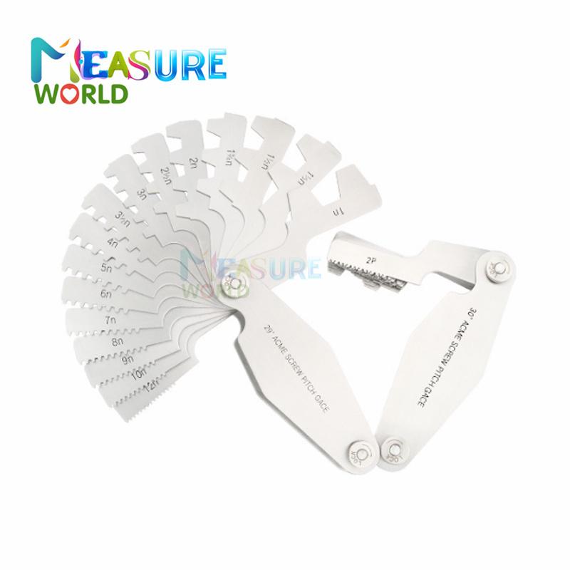 T Thread Gauge ACME 29 / TR30 Optional Screw Pitch Measuring Tool Screw Thread Gauge Feeler Gauge Measuring Tools 29 DEGREE 1PC