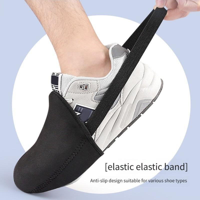 Waterproof Windproof Neoprene Shoe Covers with Elastic Band Thermal Insulation Half Shoe Covers for Cycling Daily Use