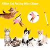  Cat Feather Dangler Bell Wand Teaser Rod Play Pet Game Toys