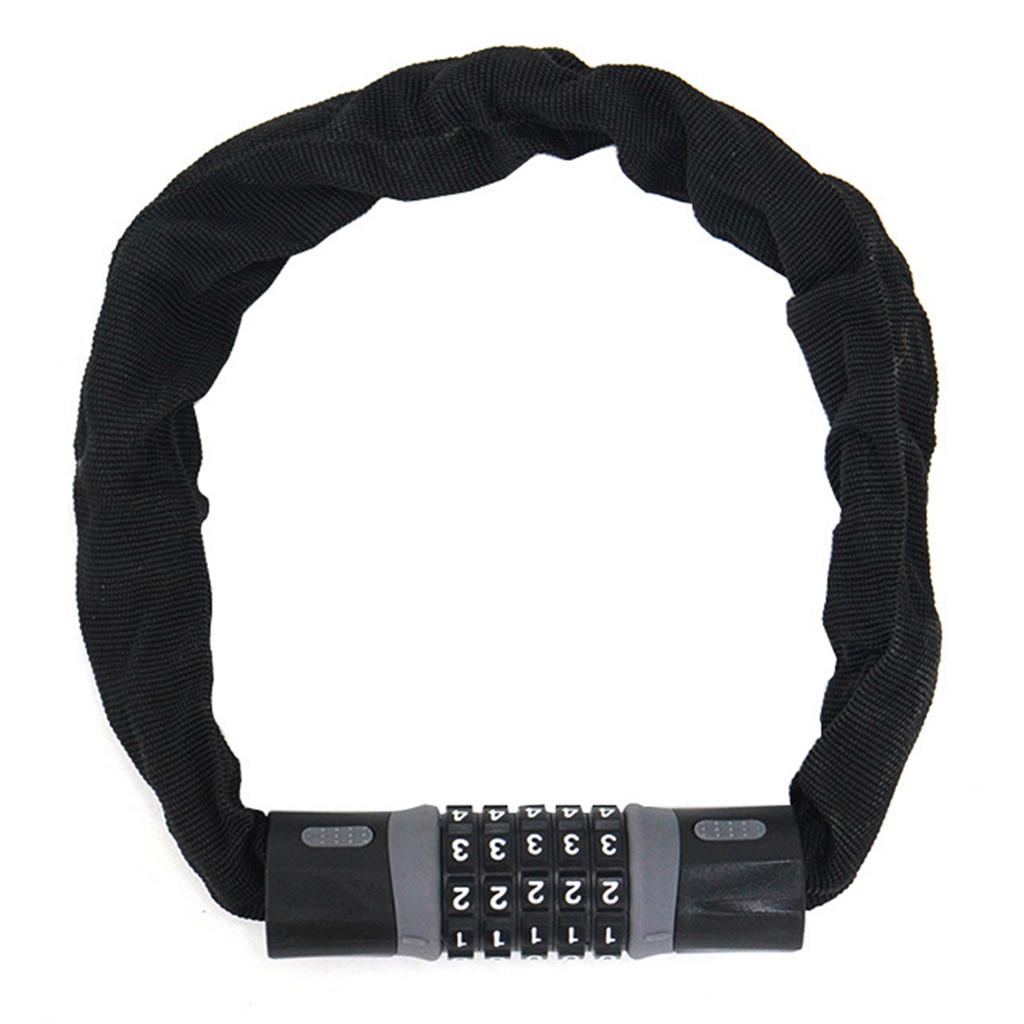 Fahrradketten-Zahlenschloss Hohe Festigkeit Sicher Schlüssellos Tragbar 5-stellig Diebstahlschutz Fahrradschloss