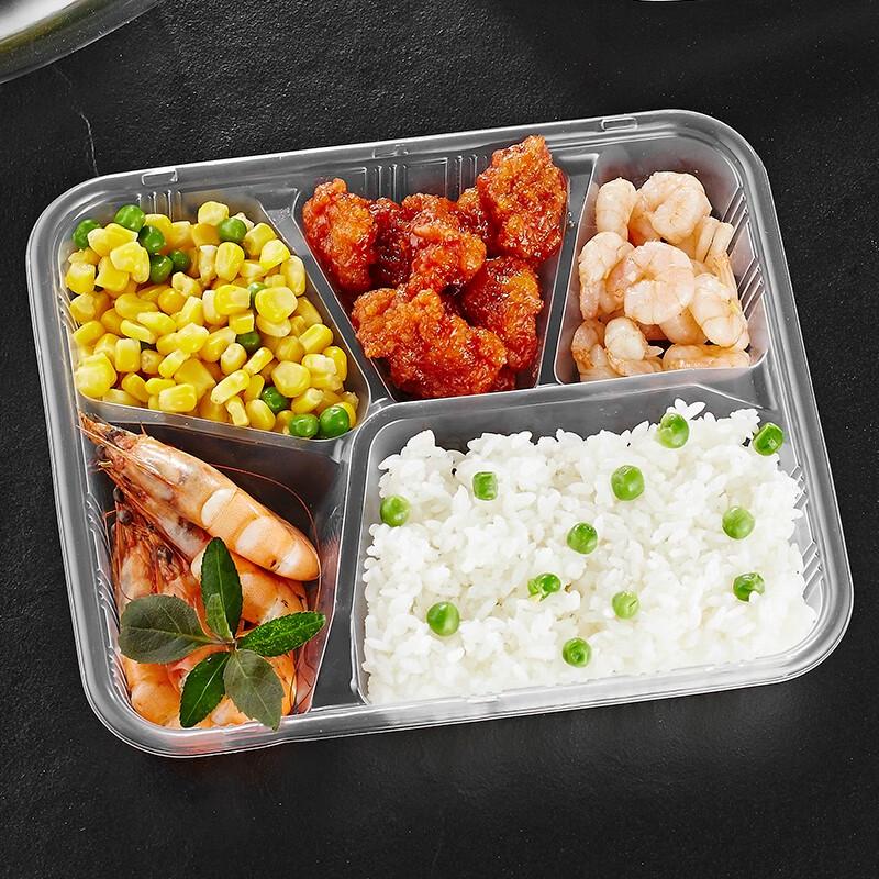 Disposable Rectangular Plastic Food Container Set