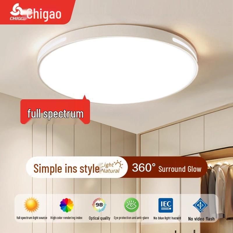 Ultra-Thin LED Ceiling Light 2025 - Full Spectrum Eye Protection, Super Bright Minimalist Design for Master Bedroom