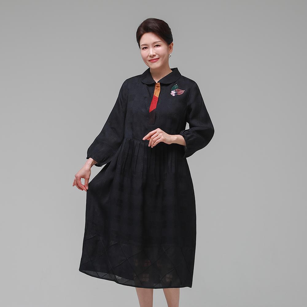 Halanghanbog Neat Summer Women'S Rayon Dress Navy
