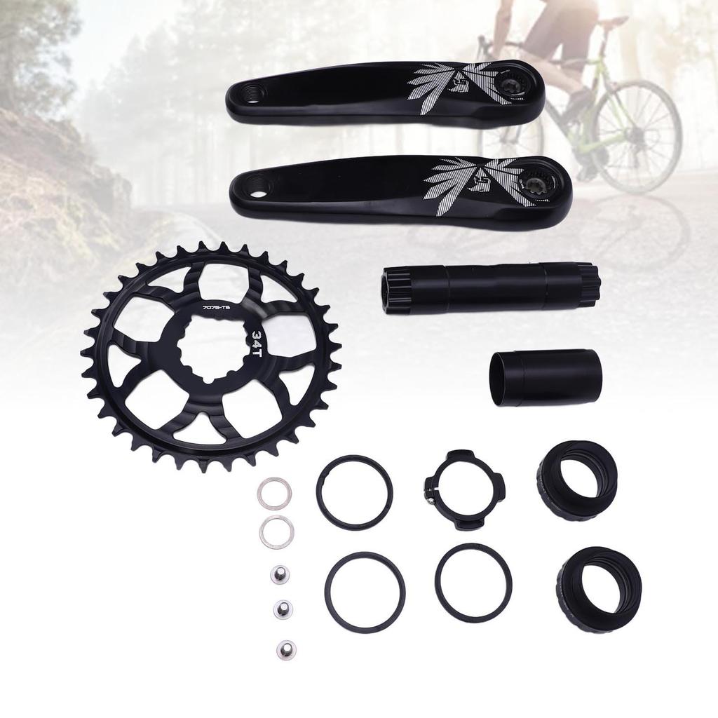 Bike Crank Arm Set Aluminum DUB Hollow Split Narrow Wide Chainring Crank Set for Mountain Bikes