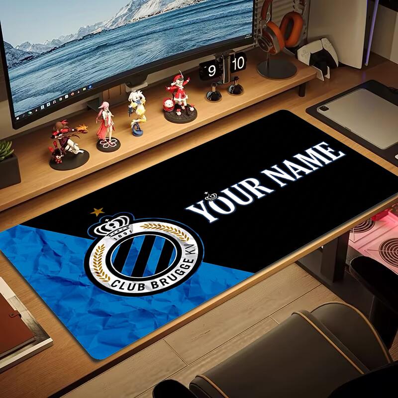 Custom Name Club Brugge Kv Mouse Pad Large Gaming Table Cushion Non-slip Laptop Tablet Big Mousepad XXL Mat Mini PC Playmat With Lock edge_XIA