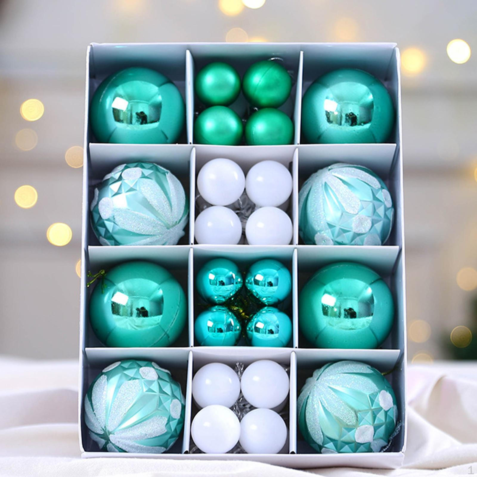 

40 шт. Рождественские шары, набор украшений, подвески, капли, многоразовый рождественский декор для вечеринок зелёный
