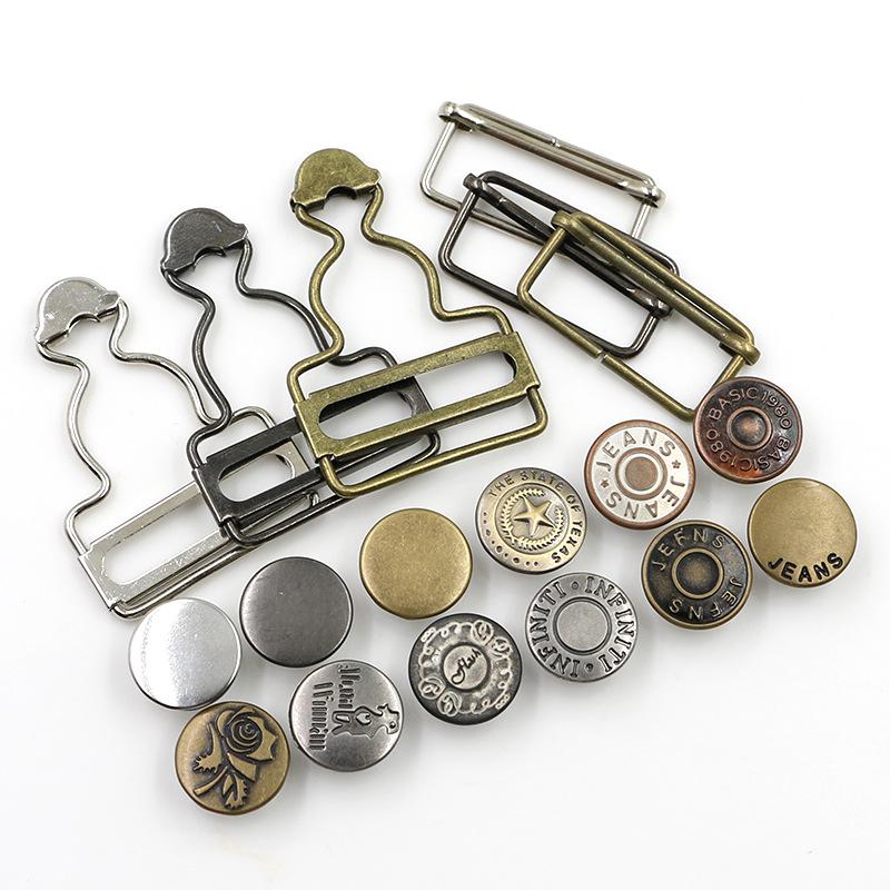 10Pcs Metal Overalls, Buttons, Gourd Buttons, Denim, Maternity Suspenders, Women'S Adjustment Buckles, Day Buckles