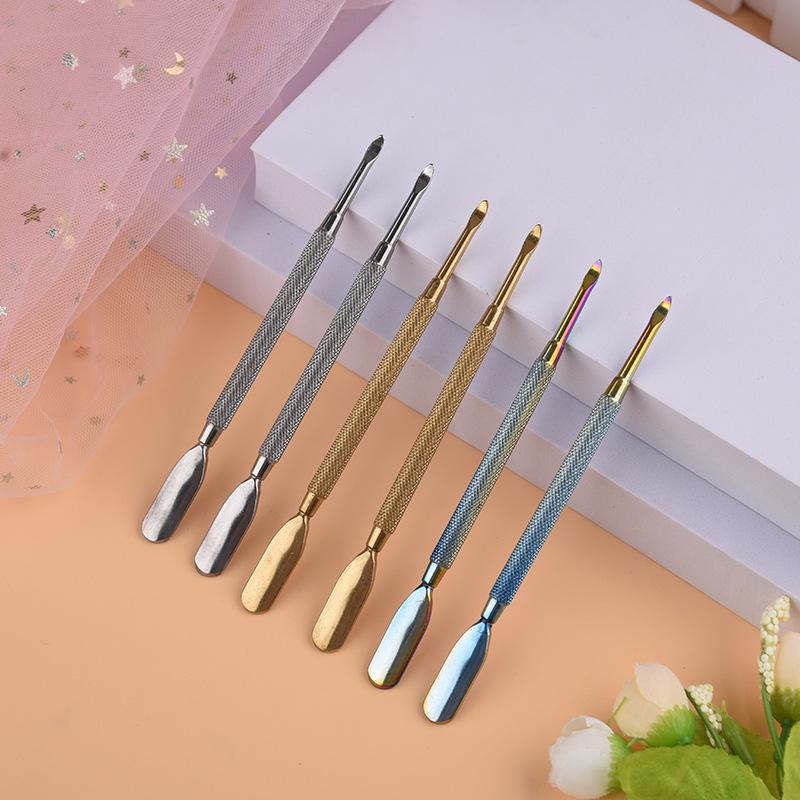 Stainless Steel Non-slip Cuticle Pusher Tool for Manicurists