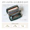 Long Large Holds 15 Card Automatic Coin and Receipt YKK Round Olive [RafiCaro] Women's Wallet, Small, Capacity, Cards, Accordion-Style Slots,