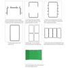 2.4x4M  7.87x13.12FT Large Collapsible Backdrop Stand Heavy Duty with Green Backdrop Green Screen Backdrop Kit with