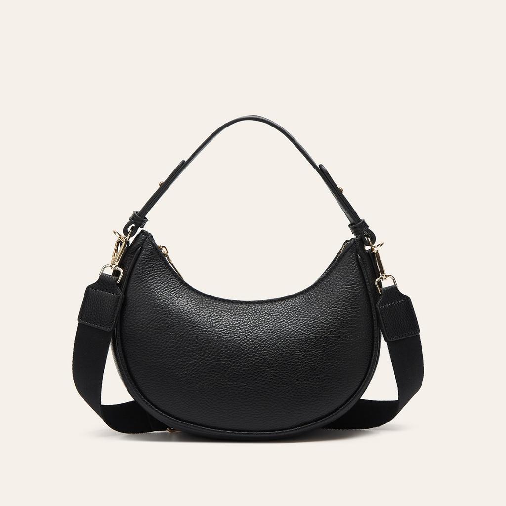 French women's bag new armpit bag fashion messenger portable niche semi-round crescent women's bag shoulder bag