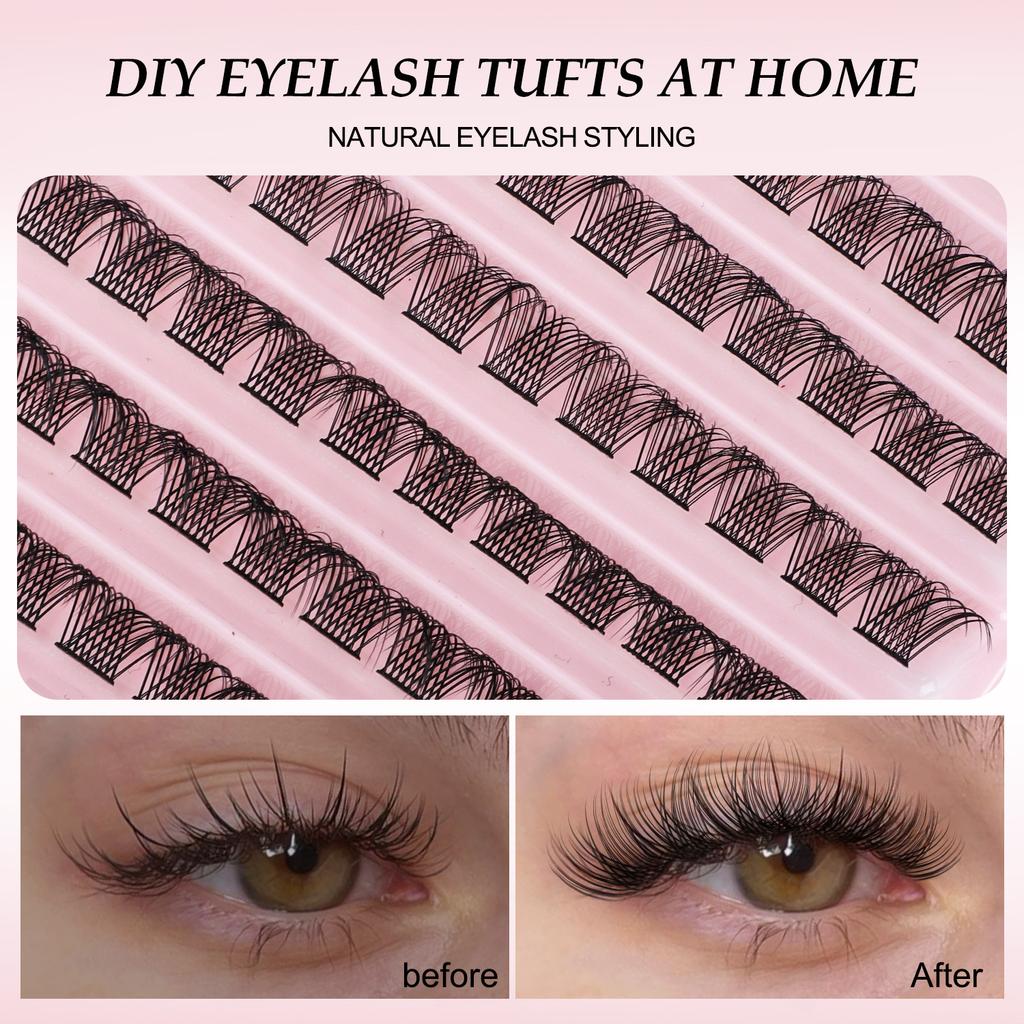 Diy Segmented Single Cluster Of False Eyelashes 8-16Mm Eyelashes C Curvature Dense Curl