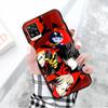 Schwarze Hülle für Xiaomi Redmi 13C Note 9 iPhone XR 7 8 14 15 11 12 13 X XS Pro Max Samsung A25 S23 S24 FE Ultra Plus Persona 5 Joker