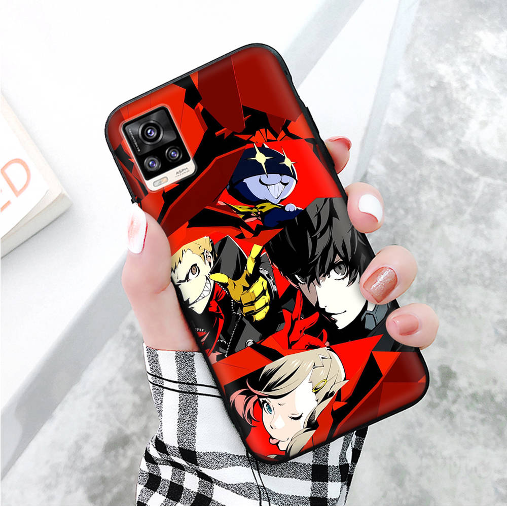 Schwarze Hülle für Xiaomi Redmi 13C Note 9 iPhone XR 7 8 14 15 11 12 13 X XS Pro Max Samsung A25 S23 S24 FE Ultra Plus Persona 5 Joker